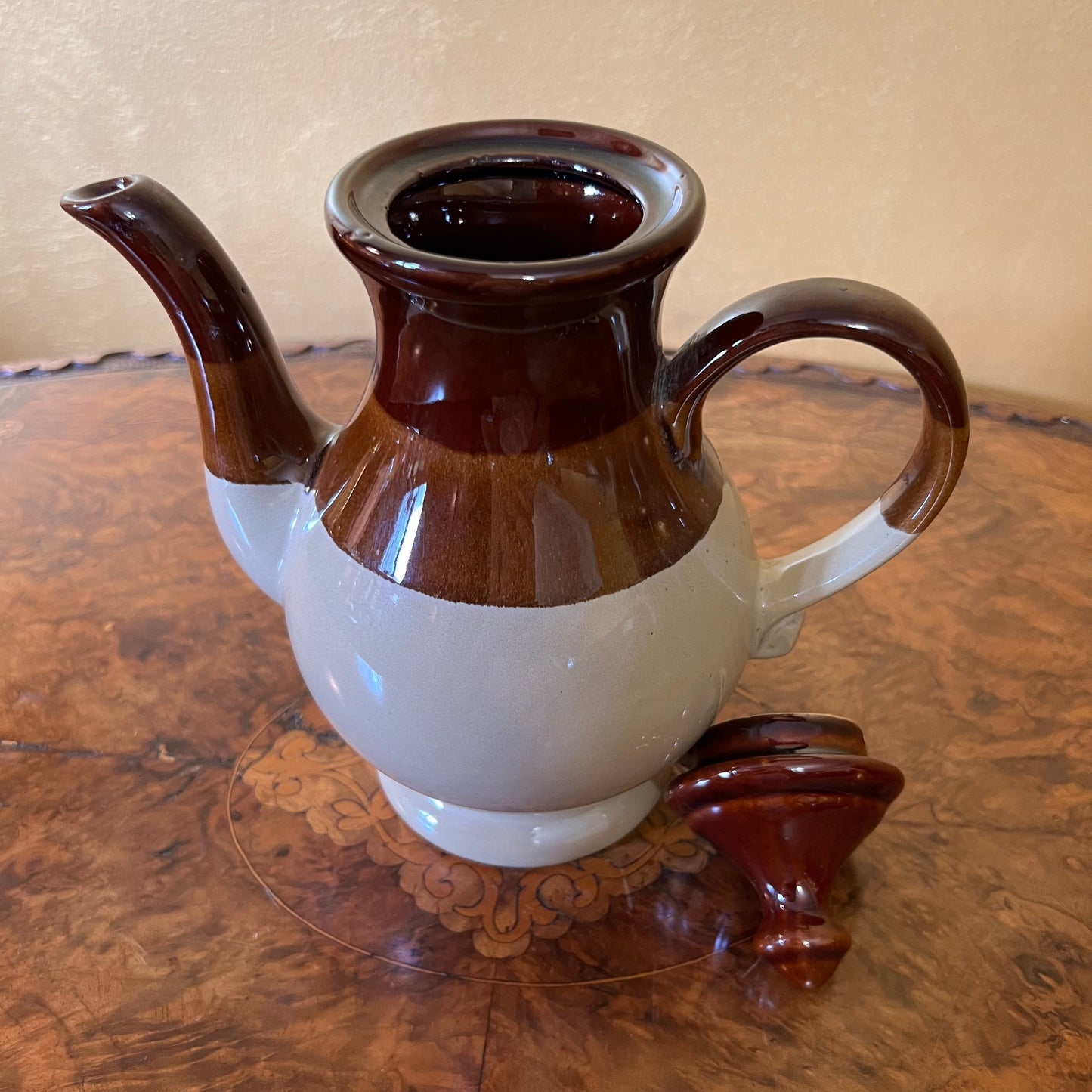 Stoneware Trio Colour Coffee Pot 1970s
