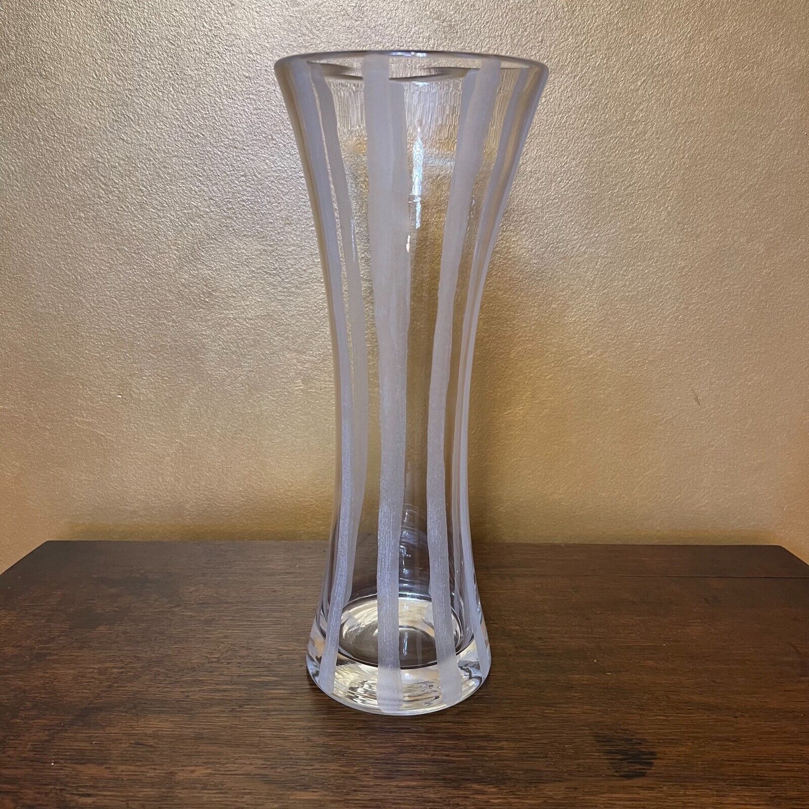 Tall Hour Glass Stripe Vase