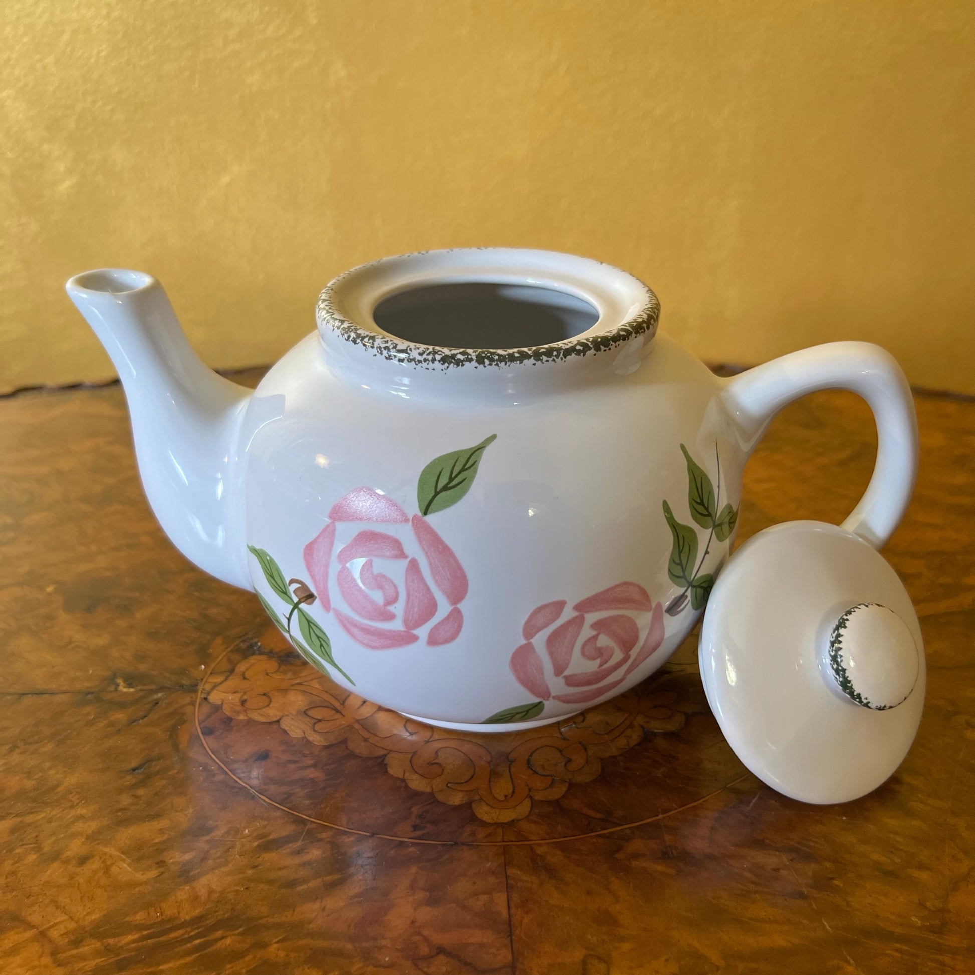 Thailand Pink Rose Print Tea Pot