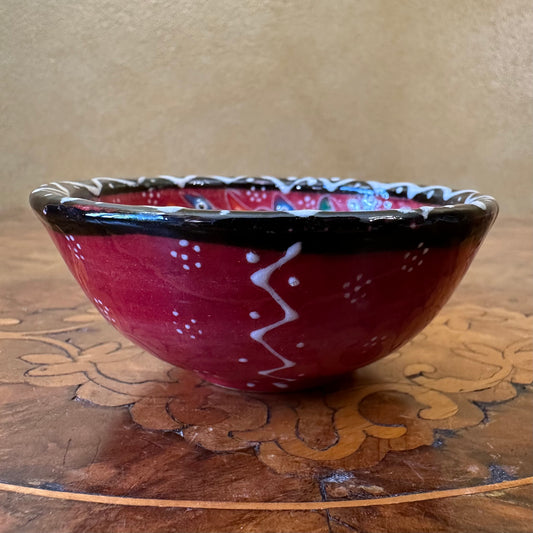 Turkish Pottery Hand Made Colourful Extra Small Bowl