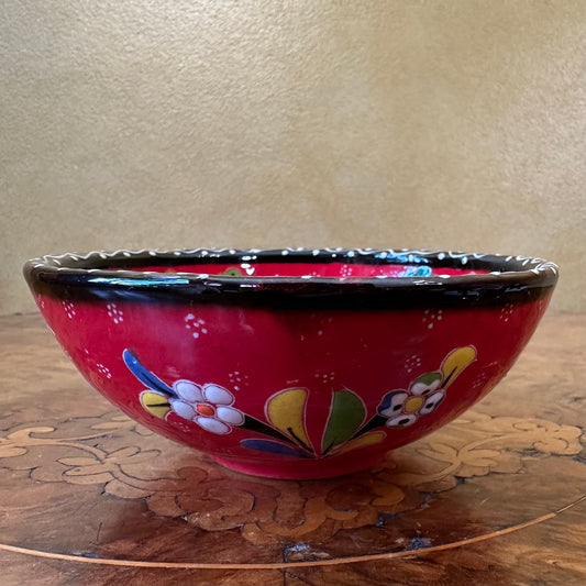 Turkish Pottery Hand Made Colourful Small Bowl