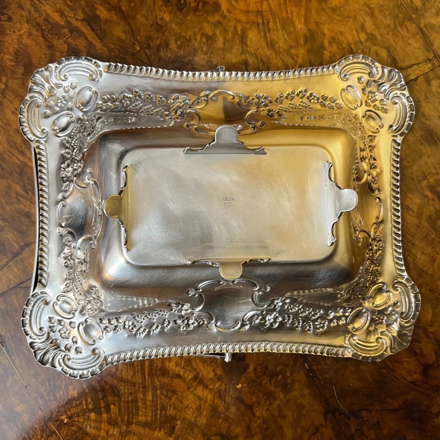 VTG Silver Plated Tray With Handle