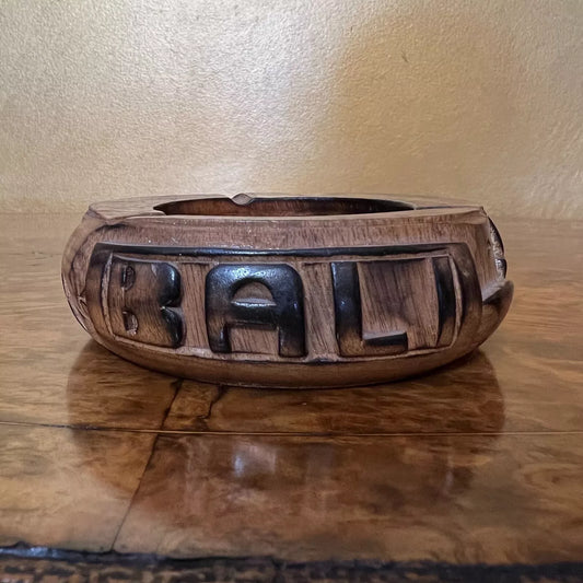 Vintage Bali Wooden Ashtray