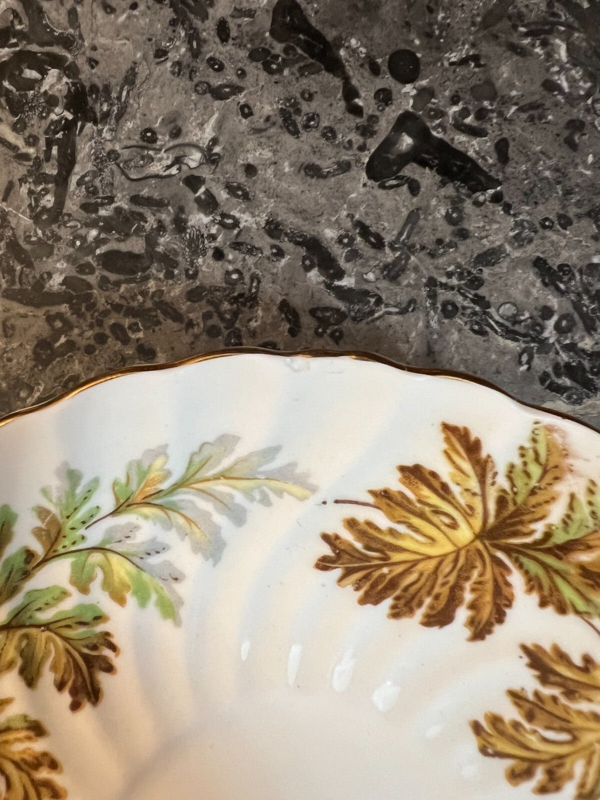 Vintage 1960s Aynsley Leaves Chip