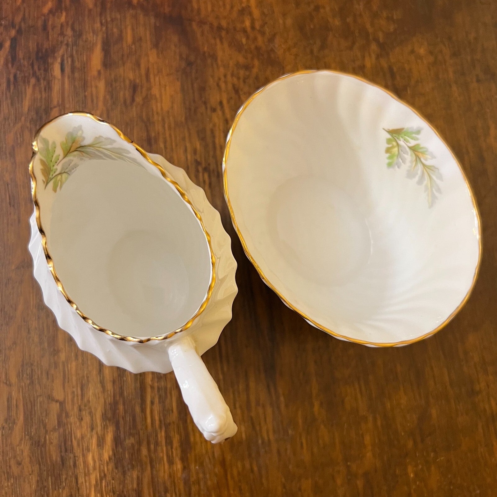 Vintage 1960s Aynsley Leaves Milk & Sugar