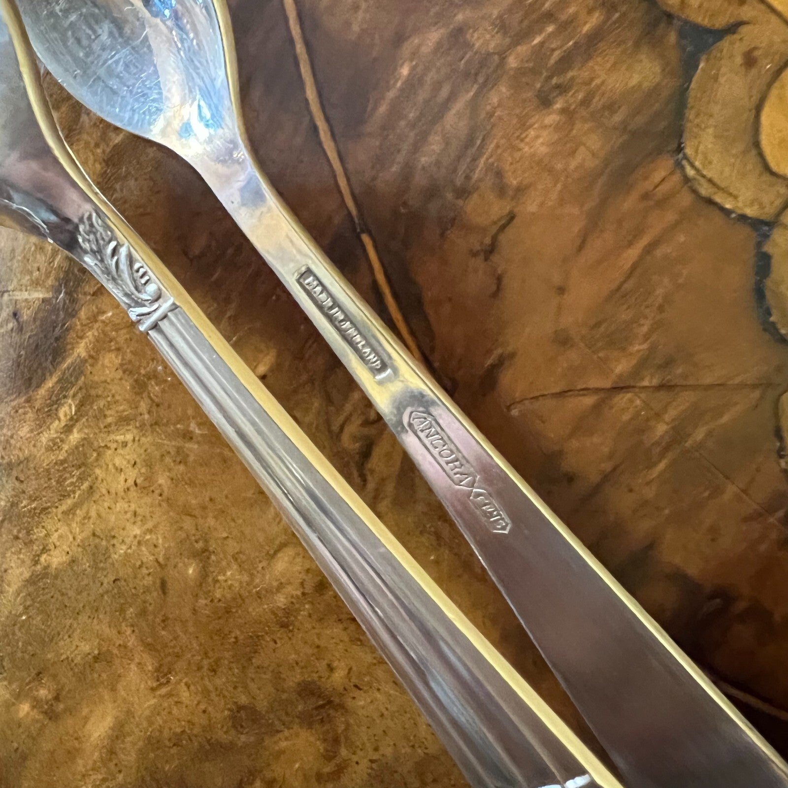 Vintage Ancora Silver Plated Sugar Tongs
