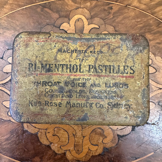 Vintage Bi Menthol Pastilles Advertising Tin