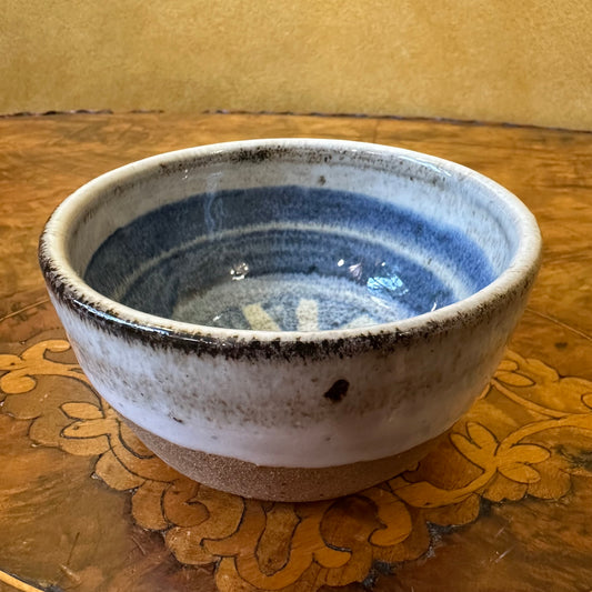 Vintage Blue Grey Ceramic Small Bowl