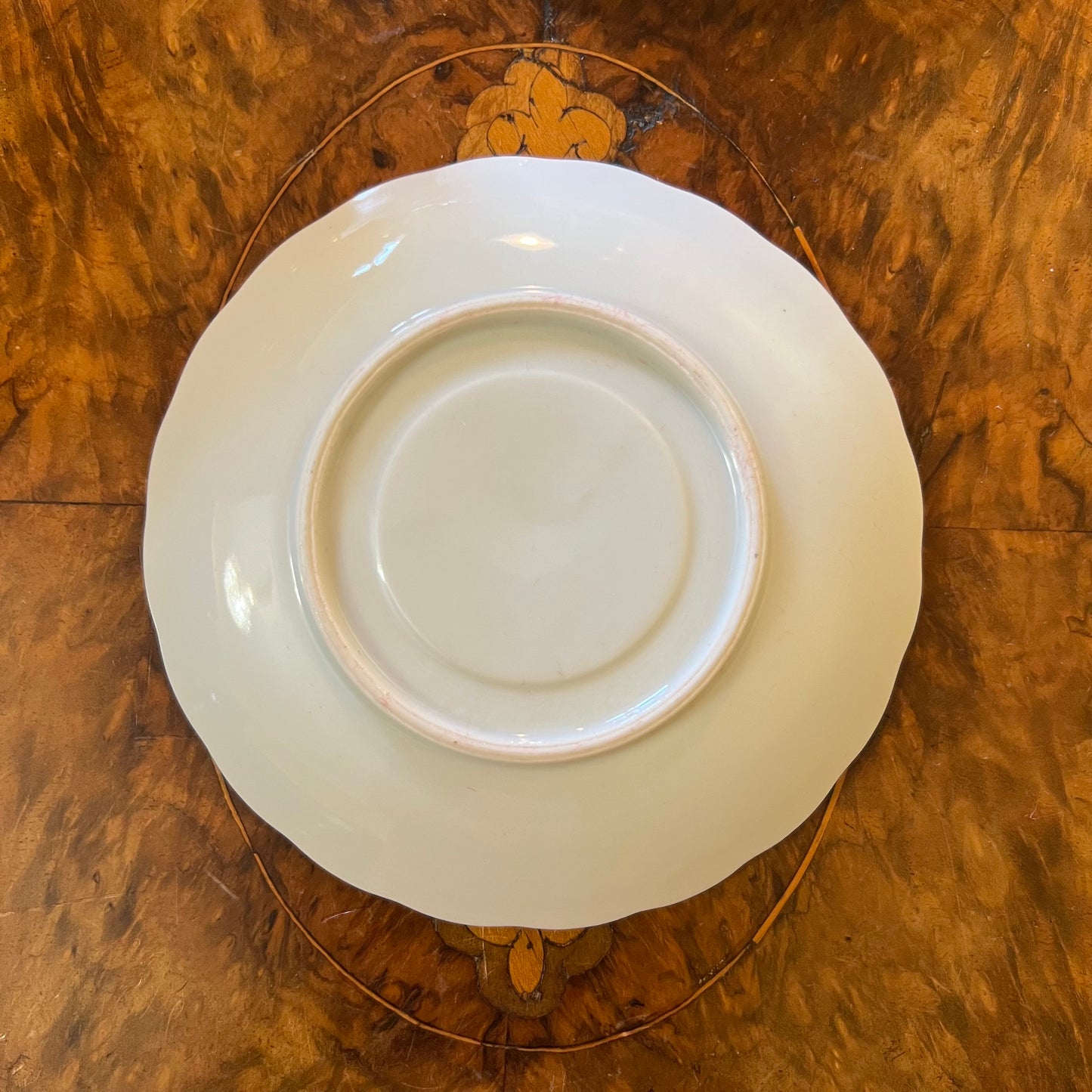 Vintage Blue Grey Pearl Like Saucer