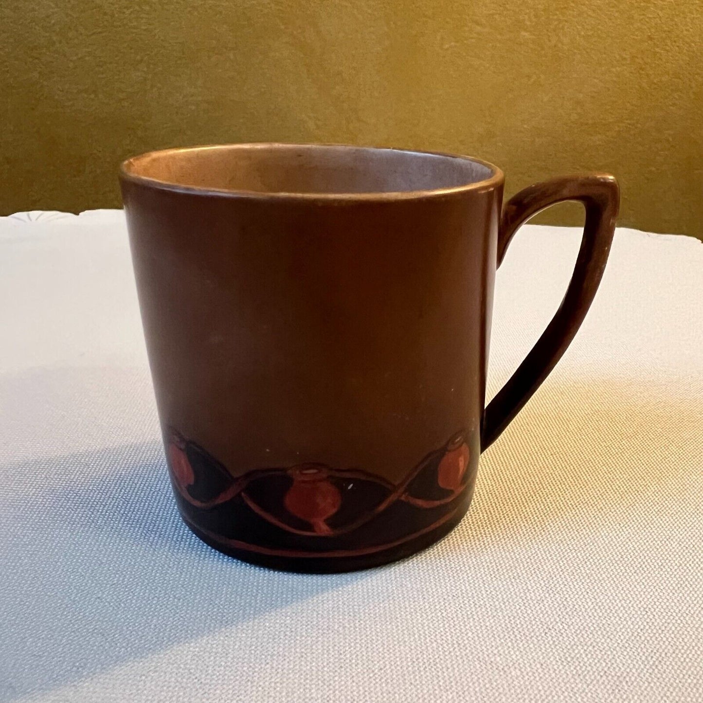 Vintage Brown Demitasse Coffee Cup