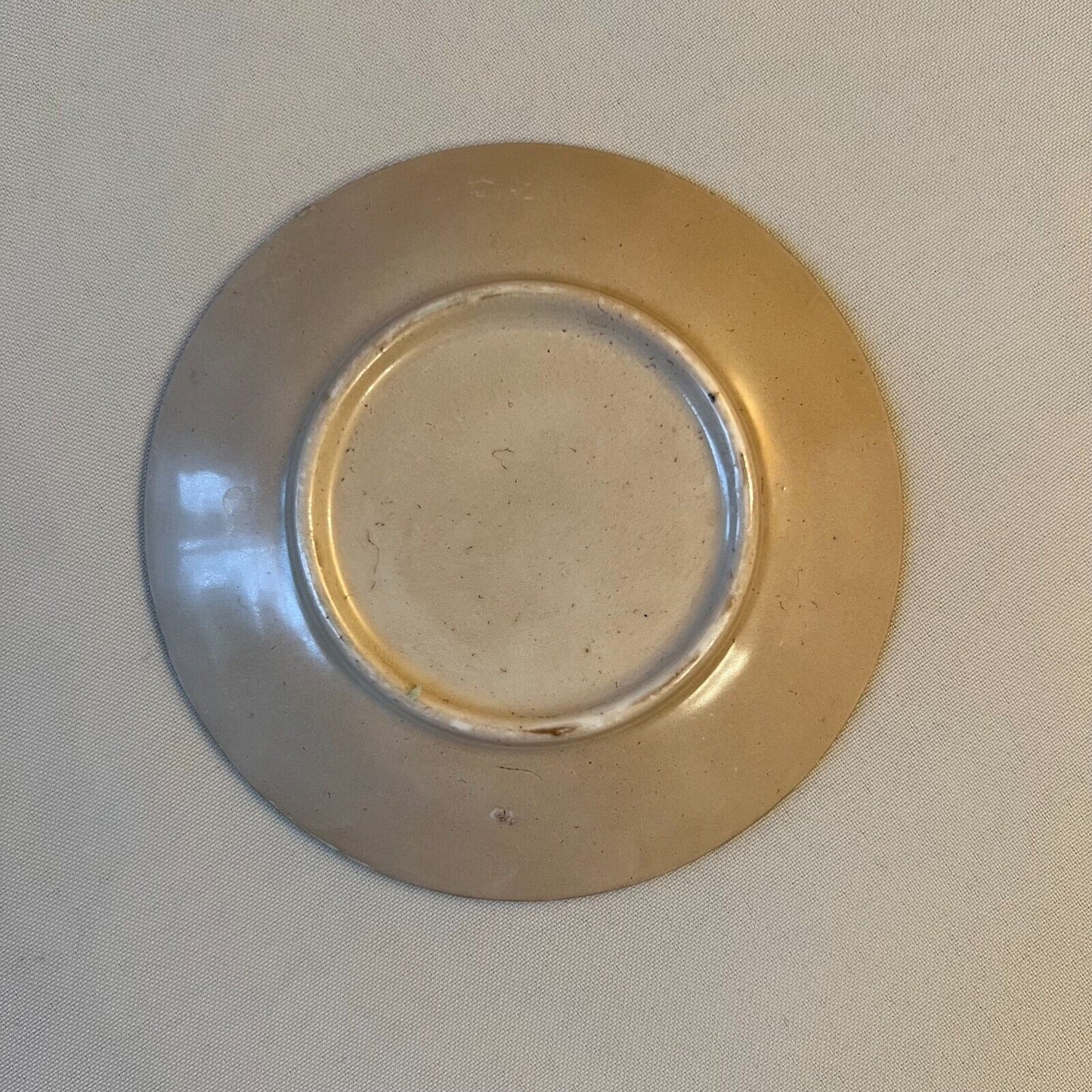 Vintage Brown Demitasse Coffee Cup Saucer Plate