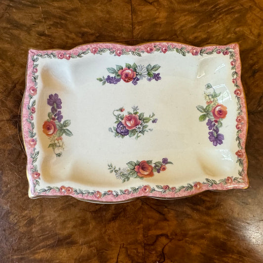 Vintage Clarice Cliff Royal Staffordshire Nancy Pattern Small Dish