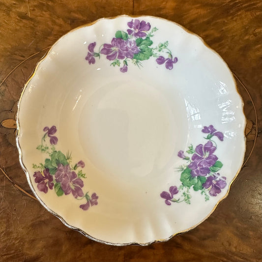 Vintage Colclough Violets Print Small Bowl