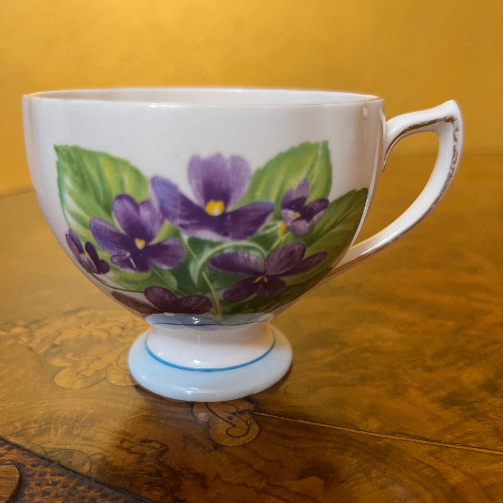 Vintage Colclough Violets Tea Cup Trio