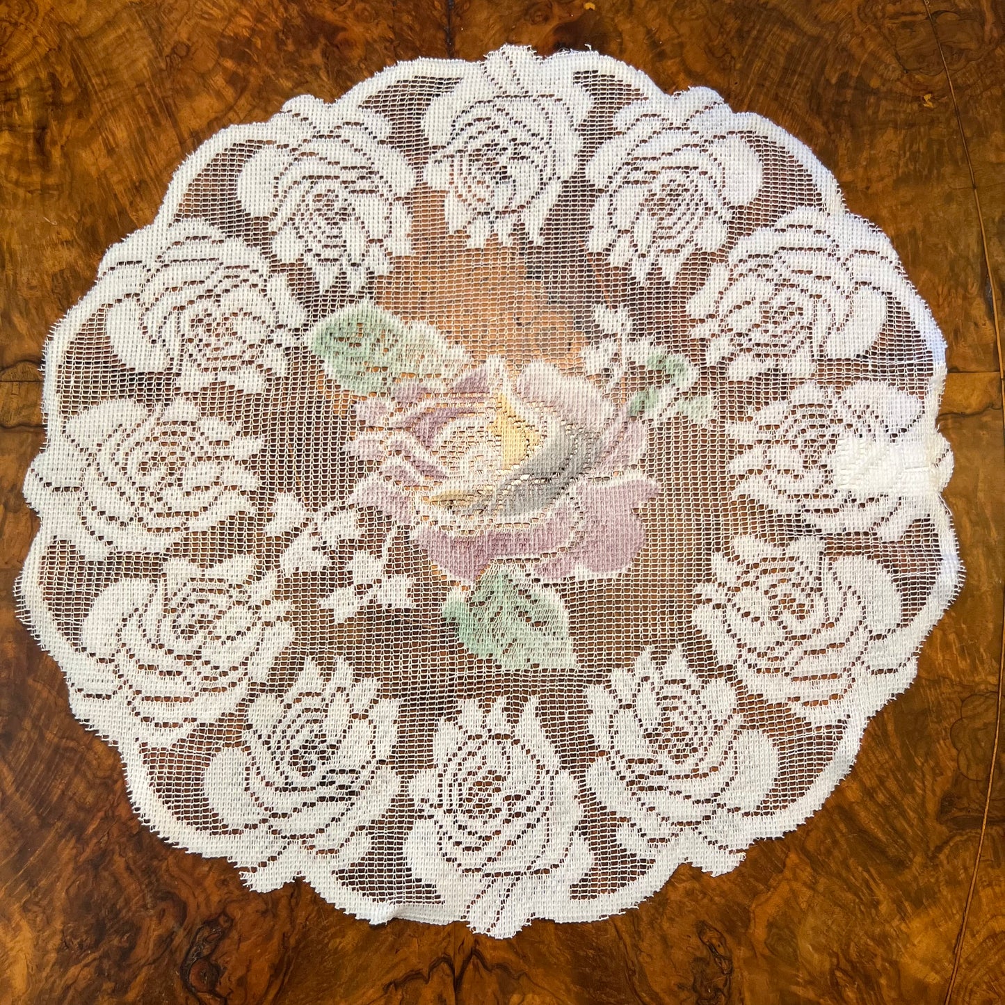 Vintage Colour Centre Lace Doily