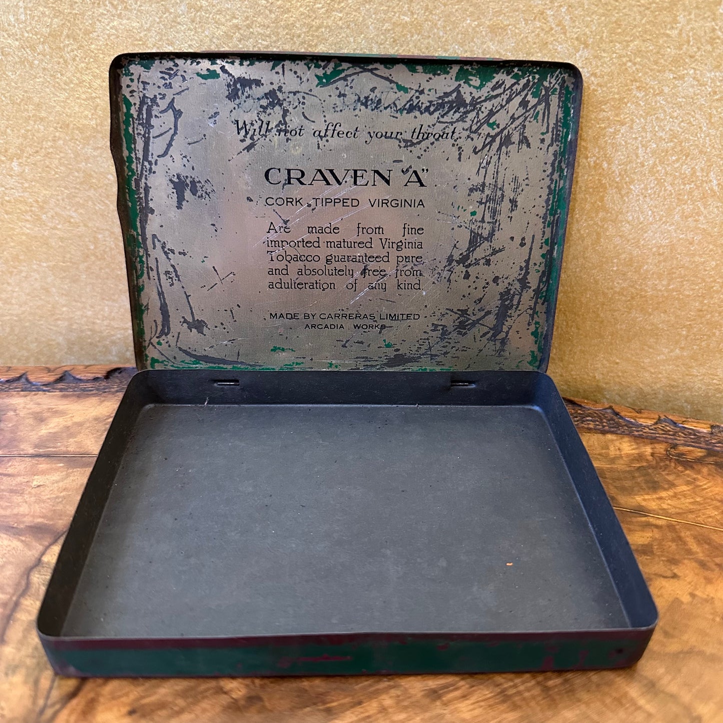 Vintage Craven A Cigarette Metal Tin Ornament