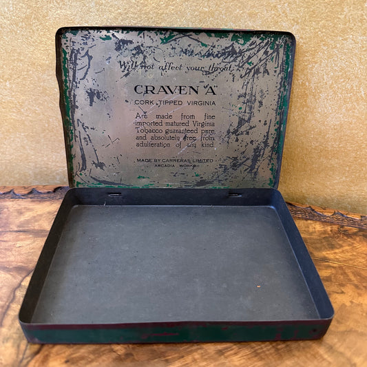 Vintage Craven A Cigarette Metal Tin Ornament