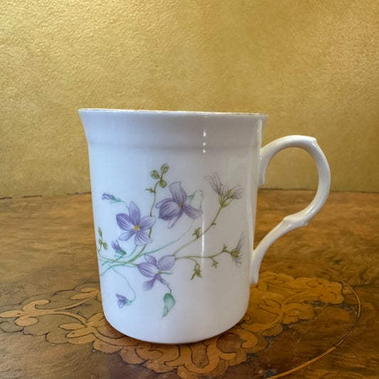 Vintage Crown Trent Violets Print Coffee Mug