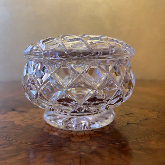 Vintage Crystal Round Trinket Dish