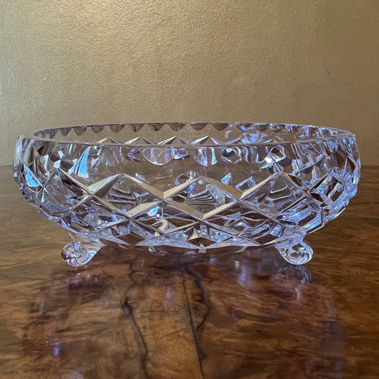 Vintage Crystal Shallow Bowl