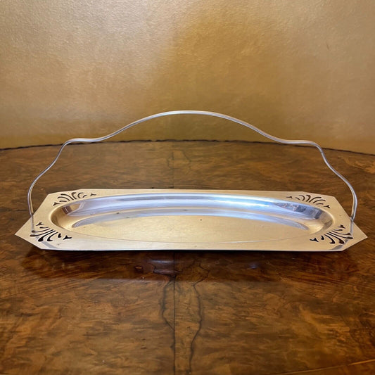 Vintage Cut Out Detail Silver Plated Tray
