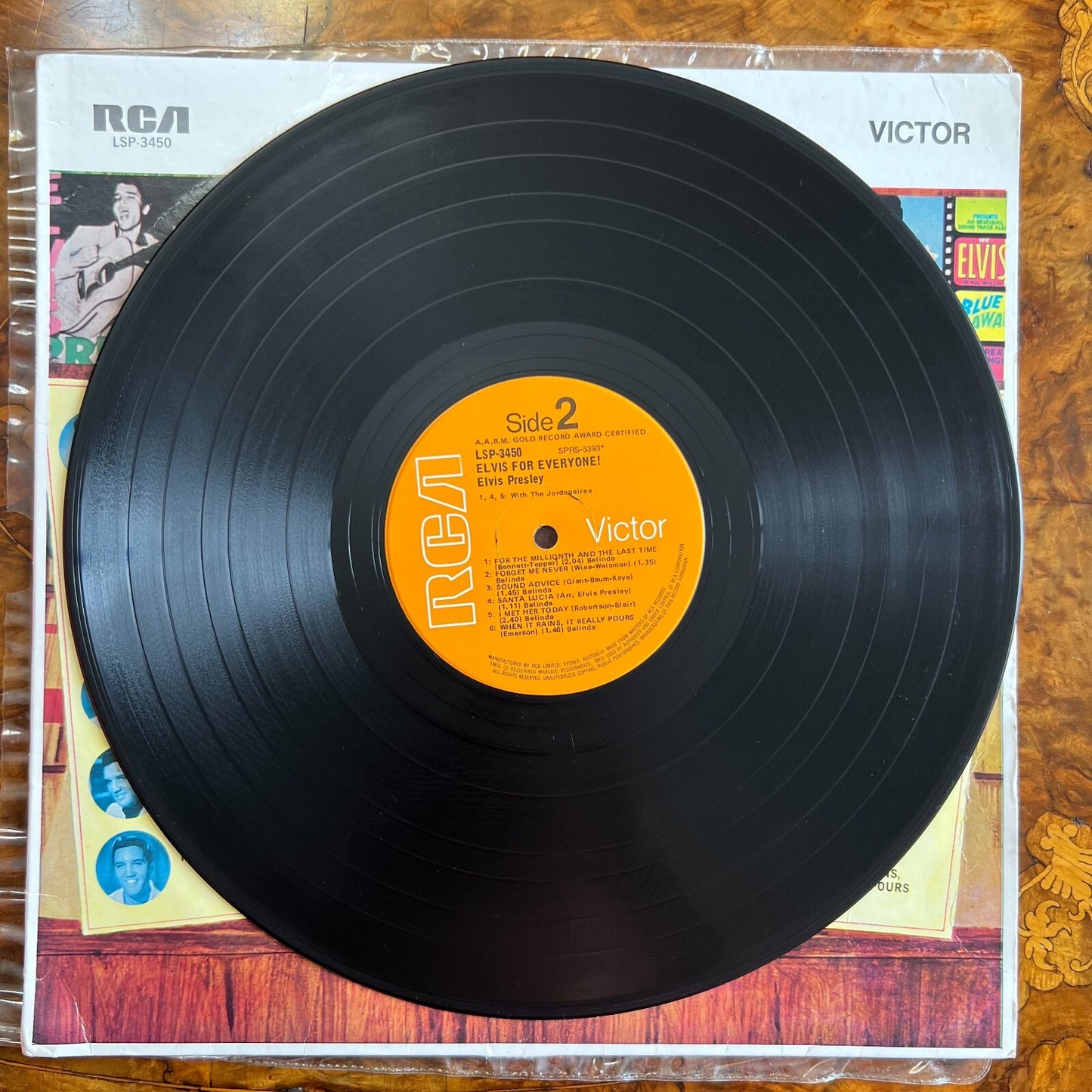 Vintage Elvis Presley For Everyone! Vinyl Record Side 2