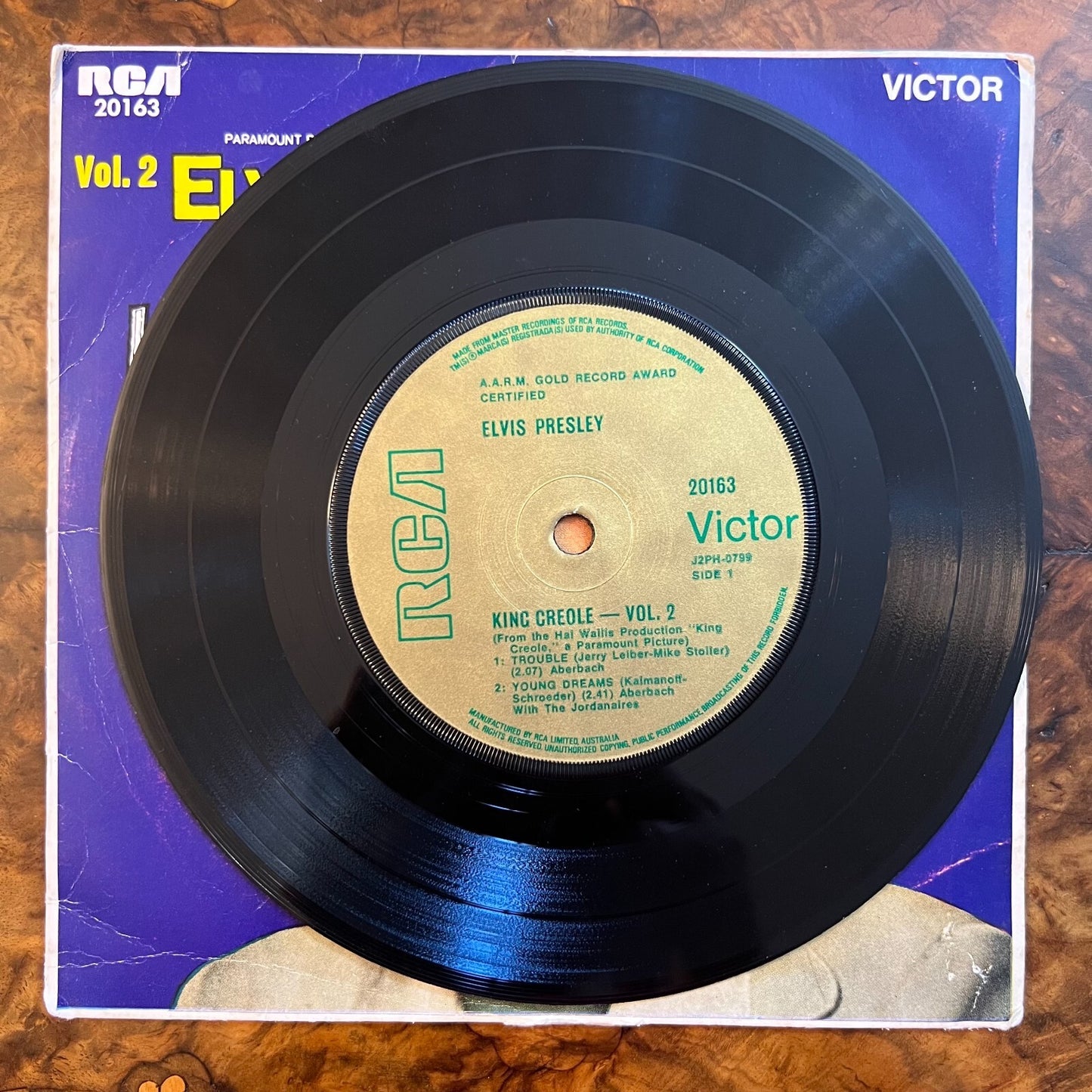 Vintage Elvis Presley Hal Wallis King Creole Record