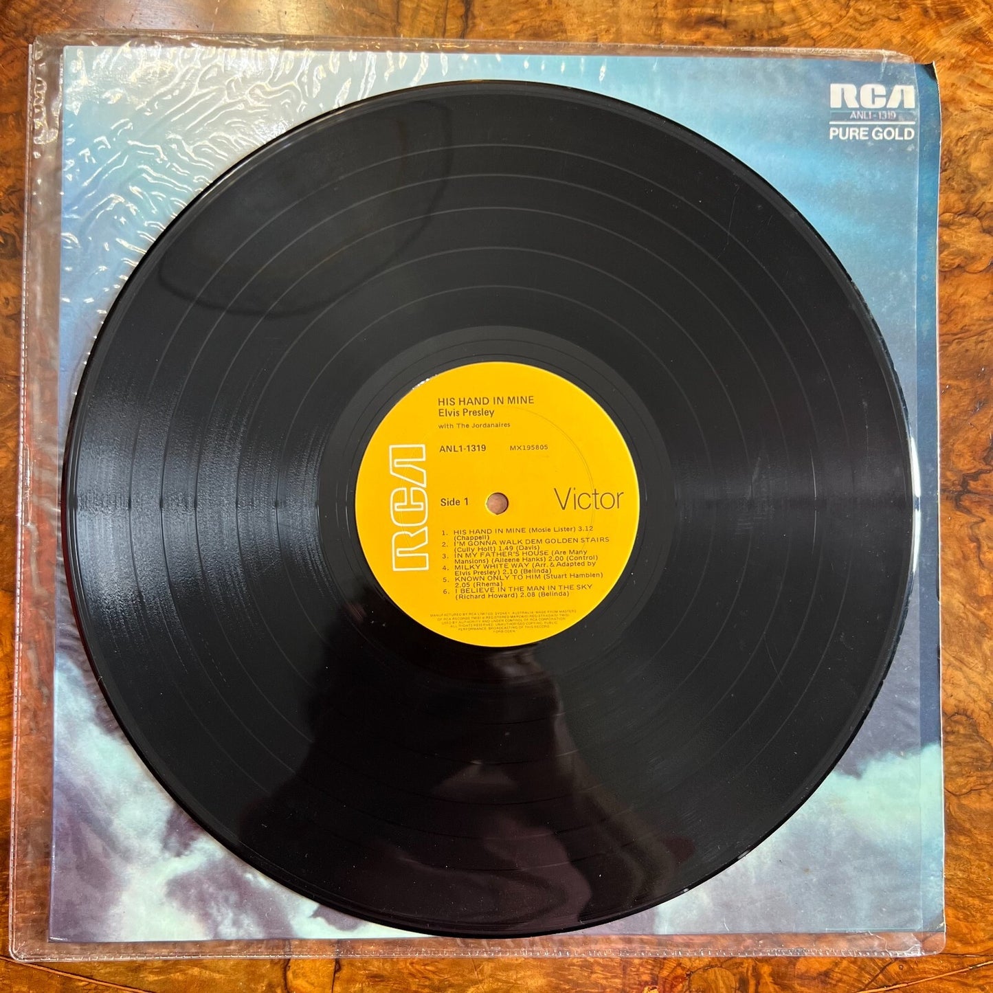 Vintage Elvis Presley His hand Is Mine Vinyl Record Side 1
