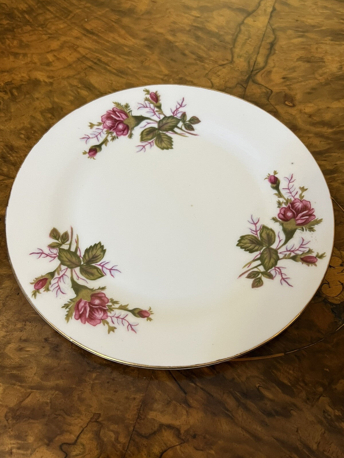 Vintage Floral Print Bone China Side Plate