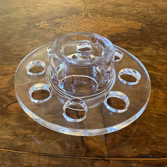 Vintage Flower Glass Frog Holes