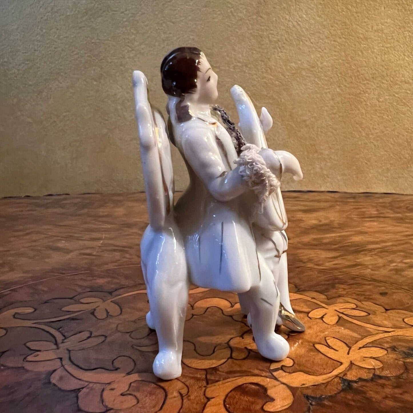 Vintage German Man Sitting Cravat Figurine
