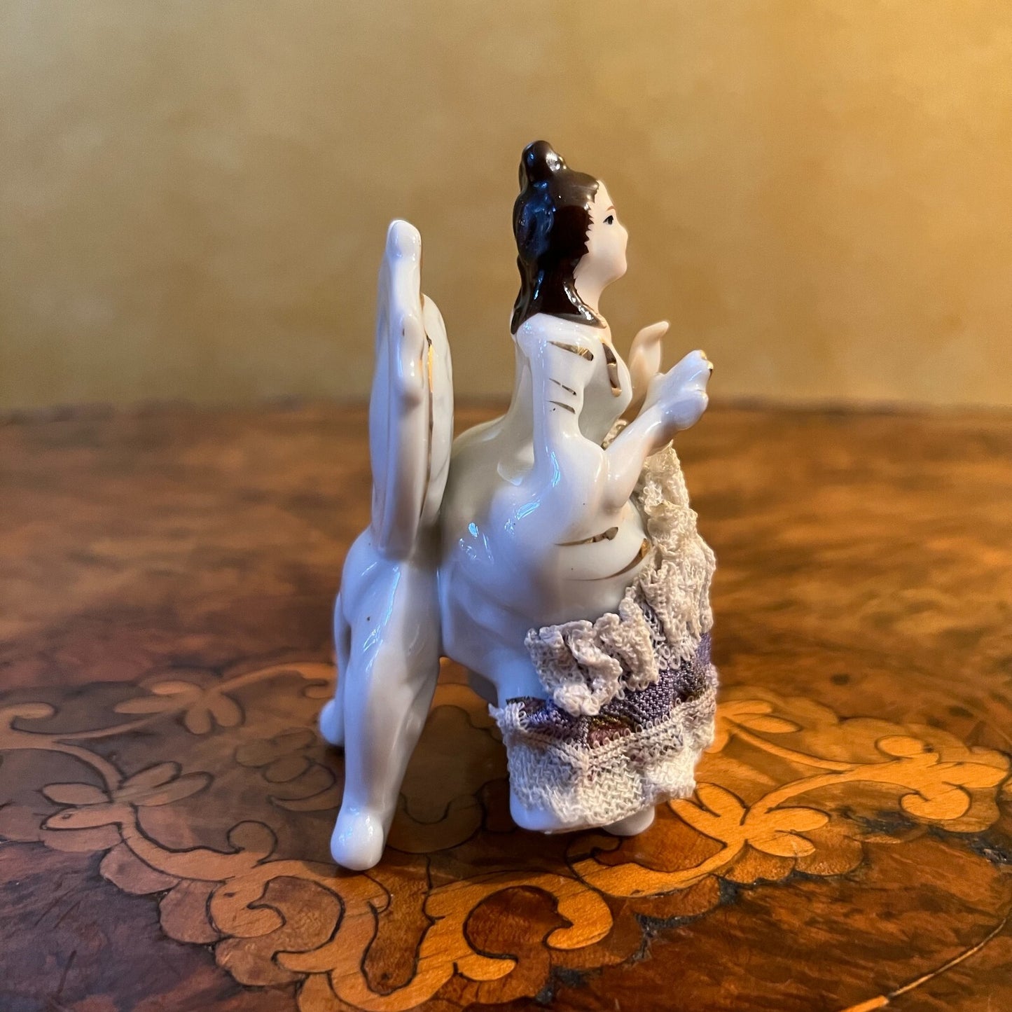 Vintage German Man & Women Sitting Figurine