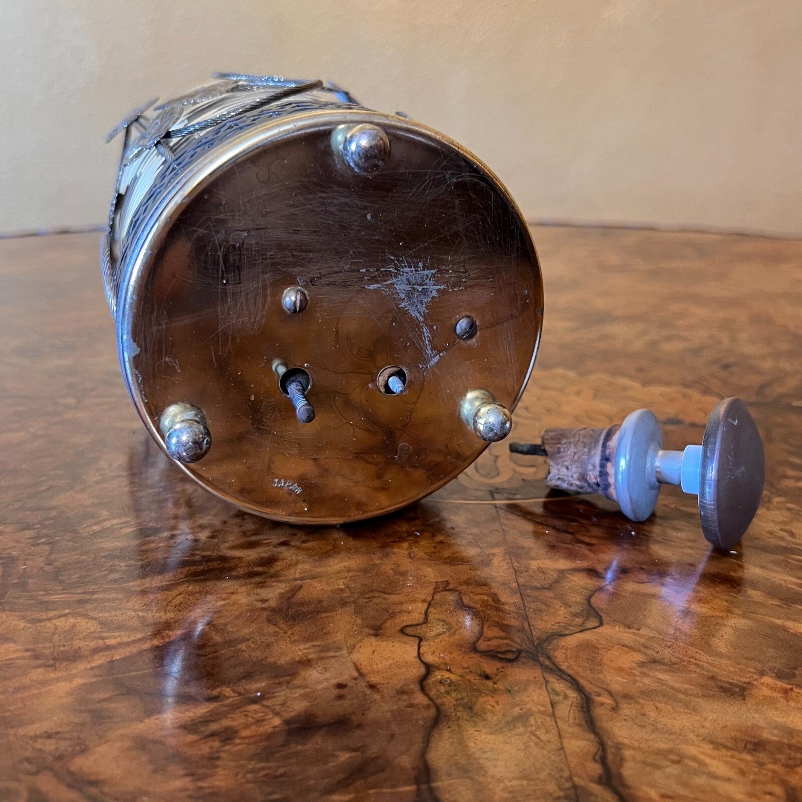 Vintage Glass Floral Canister Bottle
