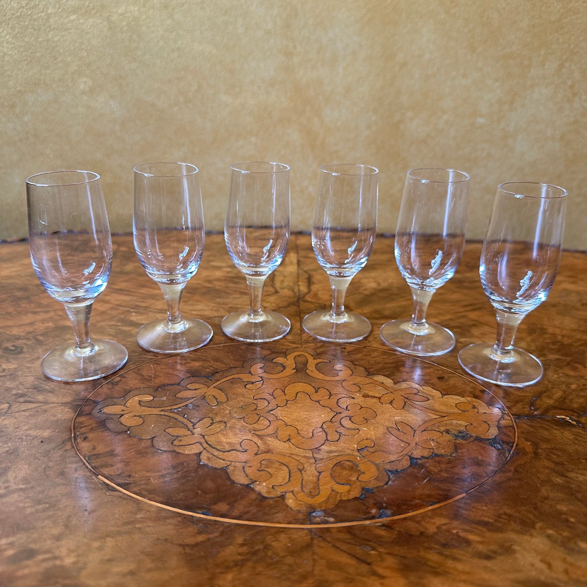 Vintage Glass Port Shot Glasses Set