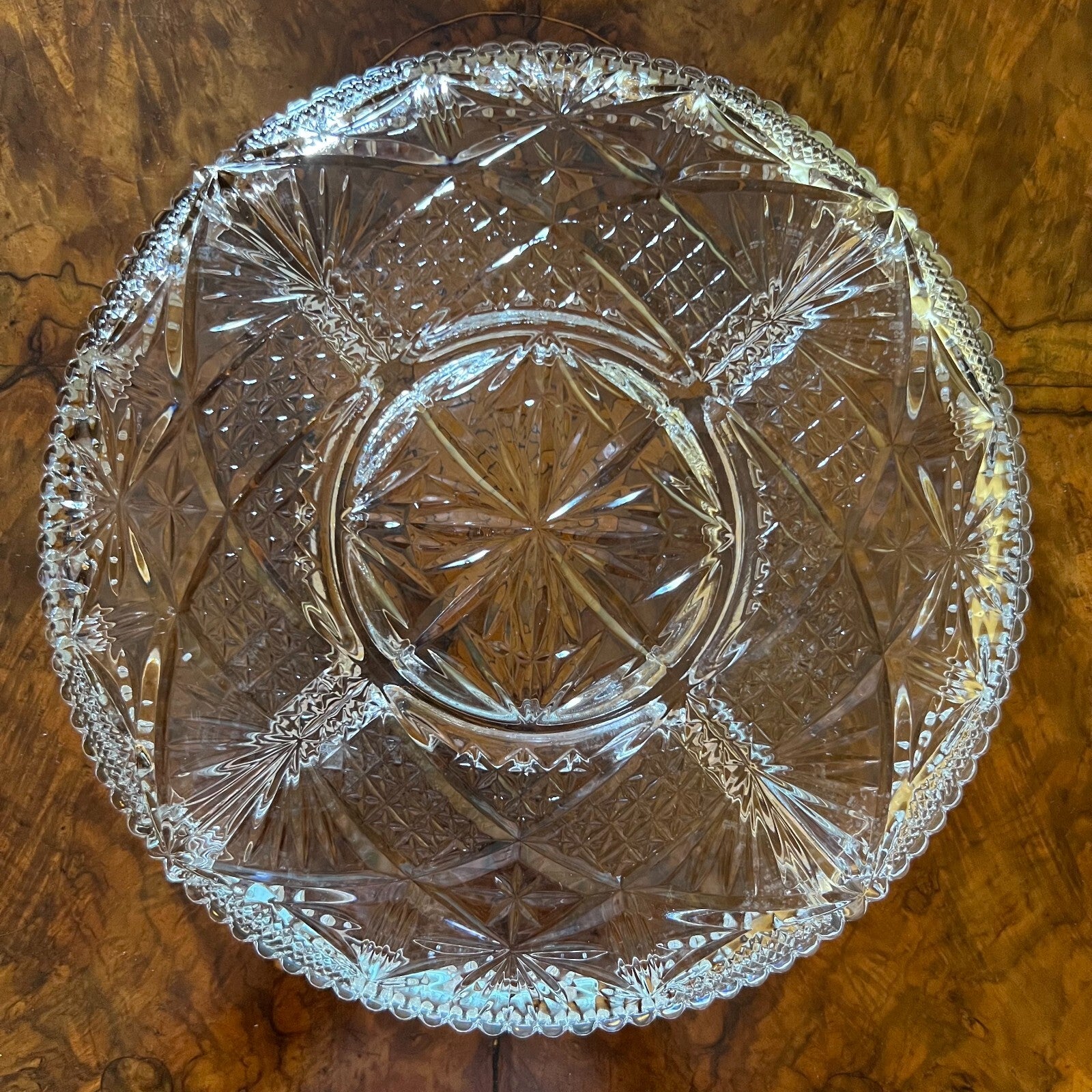 Vintage Glass Serving Platter Holder