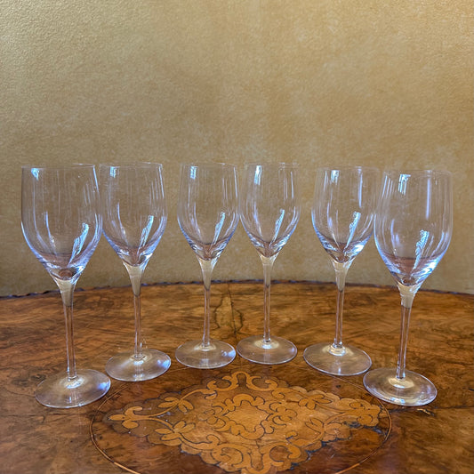 Vintage Glass Sherry Glasses Set Of Six