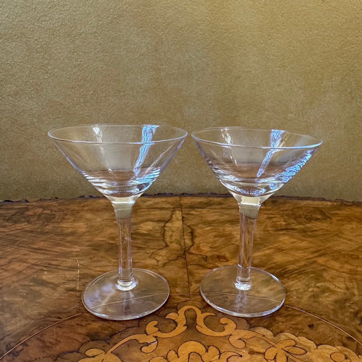 Vintage Glass Small Martini Glasses