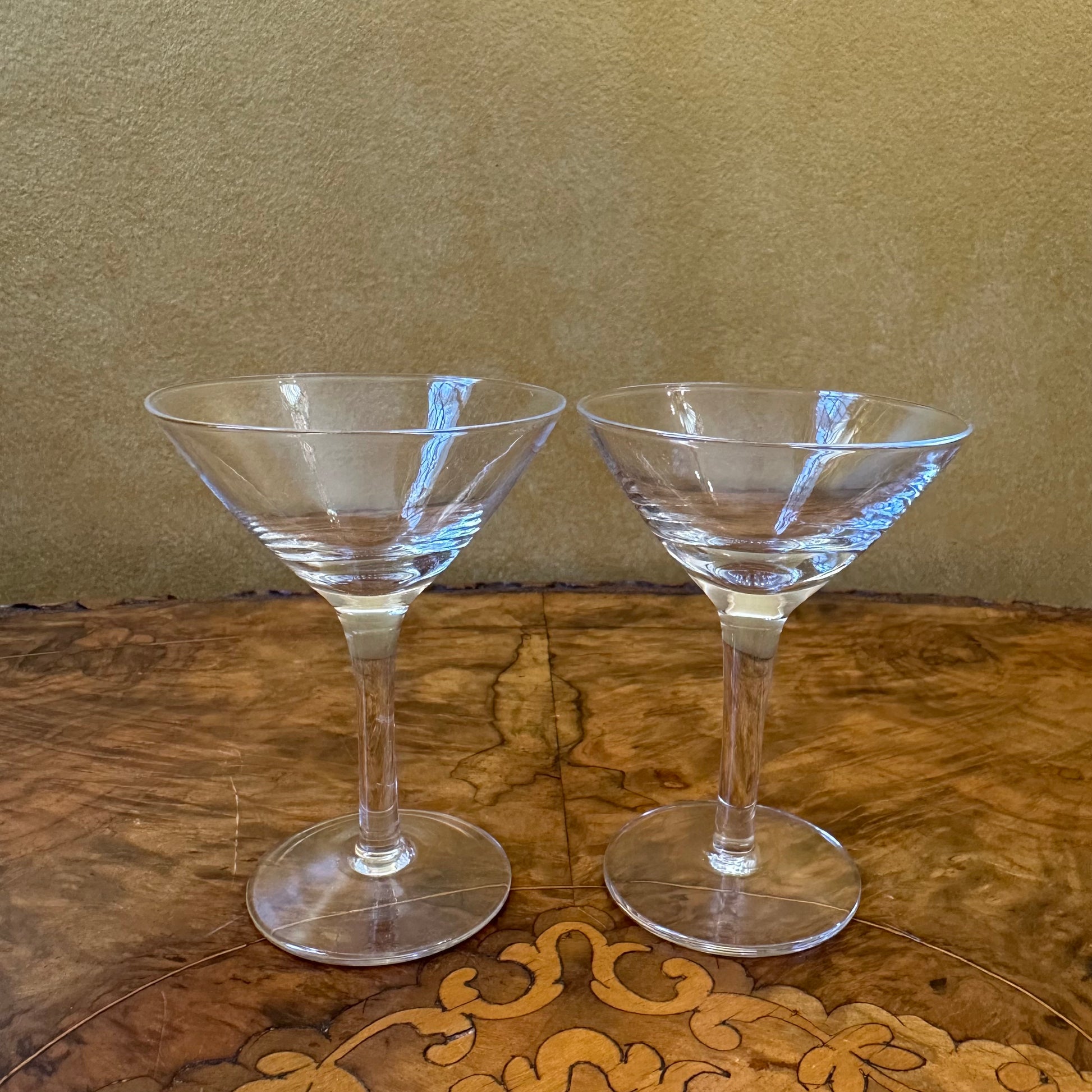 Vintage Glass Small Martini Glasses