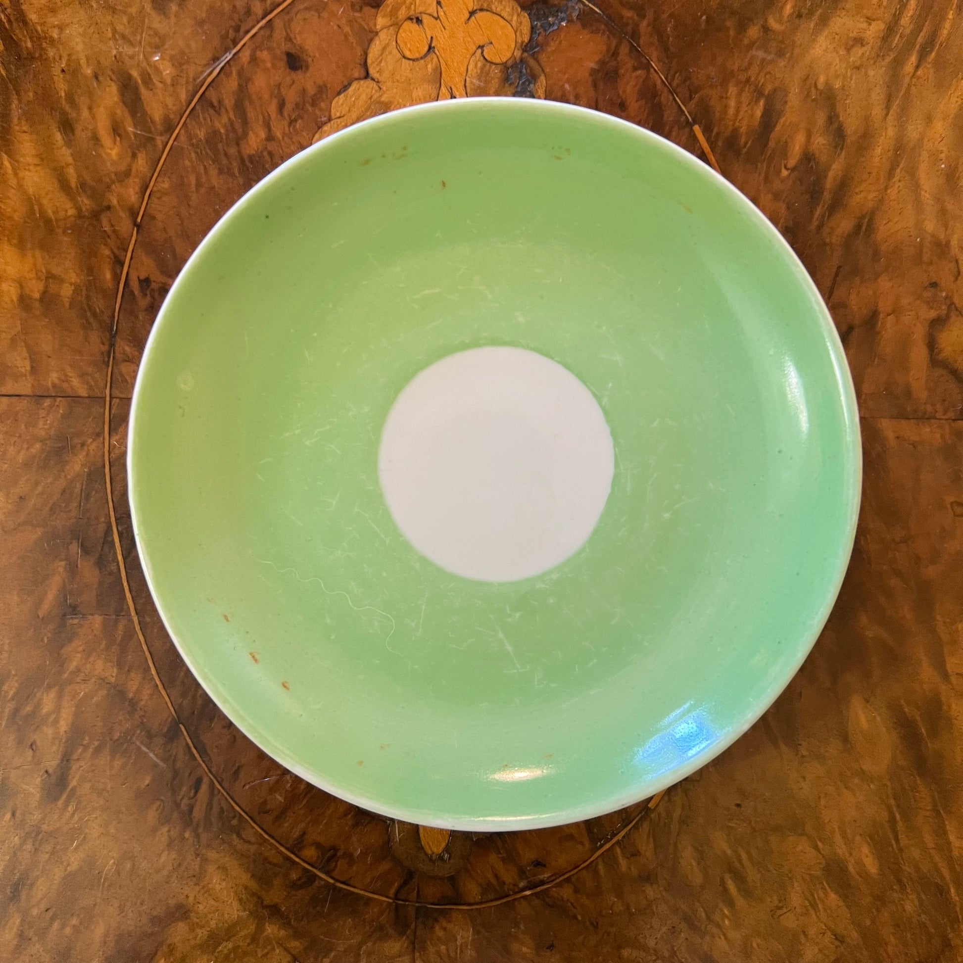 Vintage Green Small Saucer