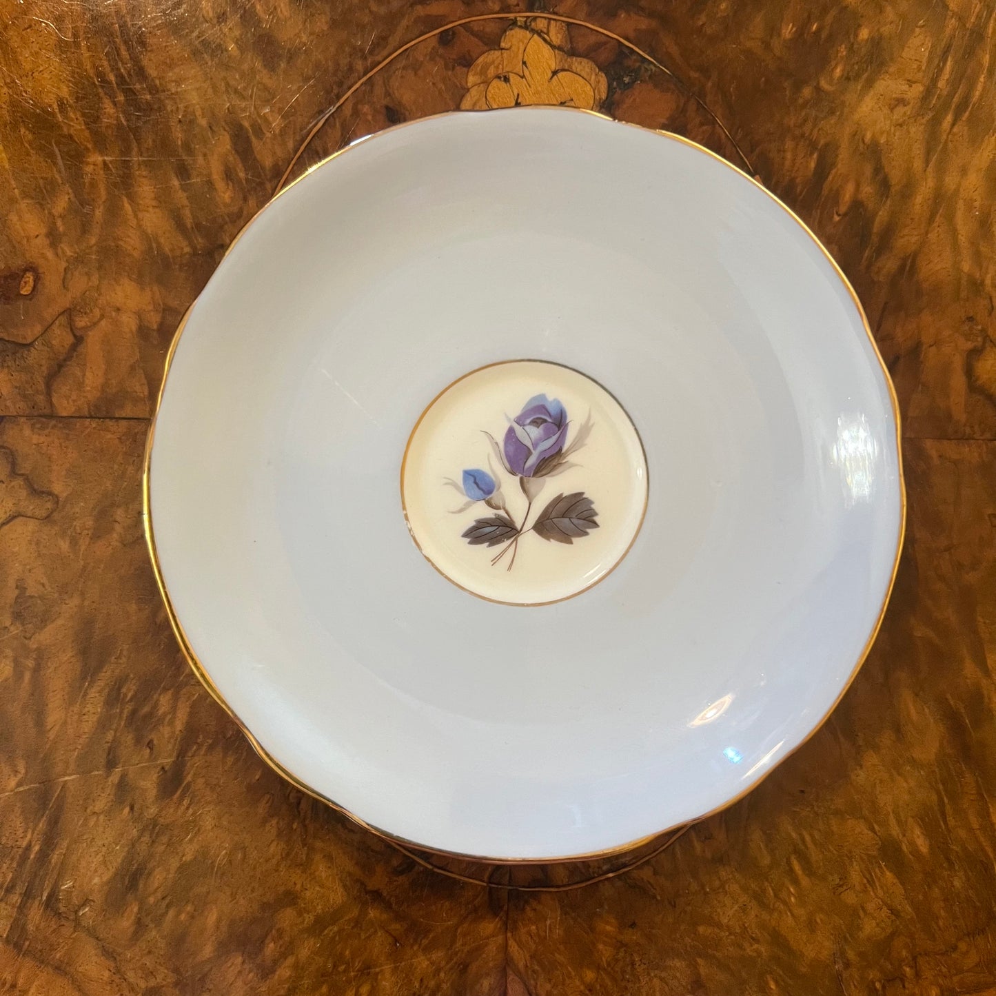 Vintage Hammersley Blue Floral Saucer