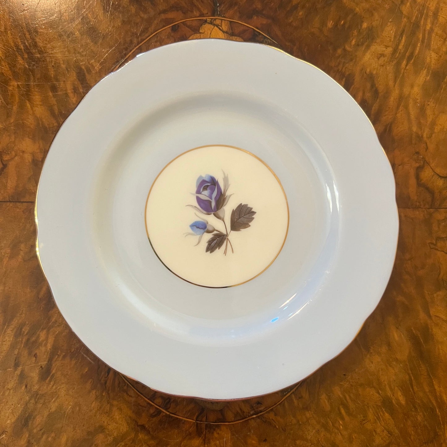 Vintage Hammersley Blue Floral Side Plate