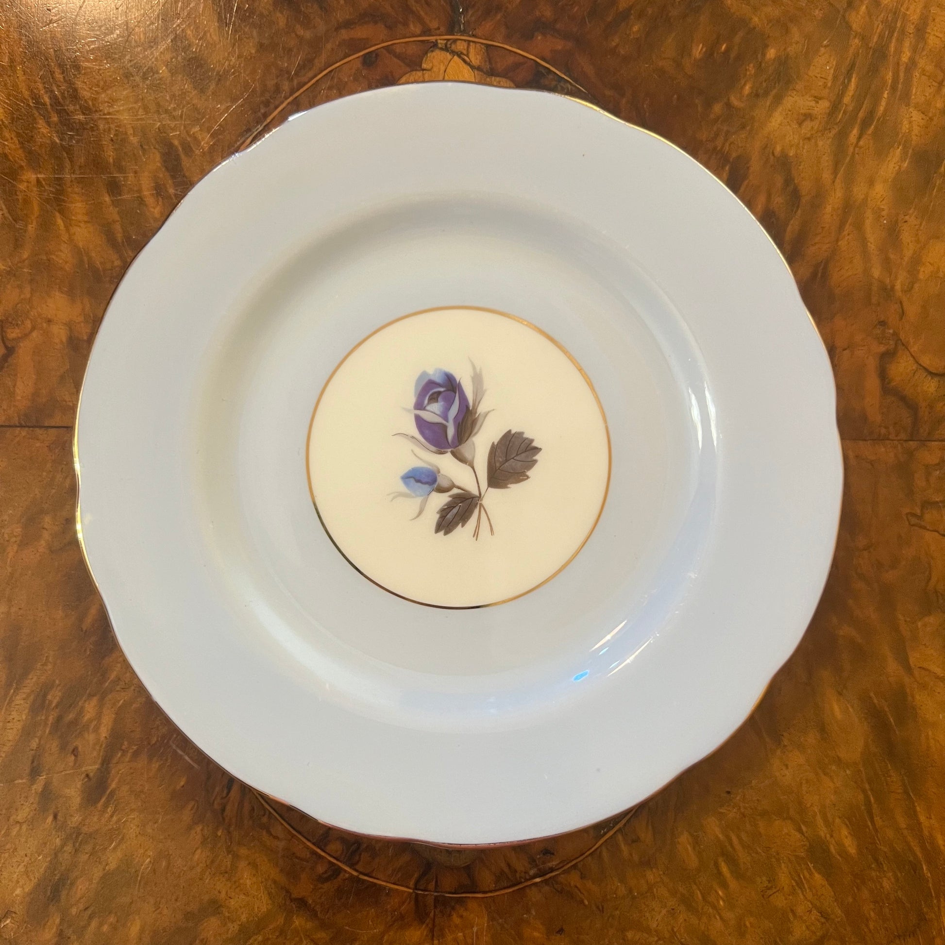 Vintage Hammersley Blue Floral Side Plate