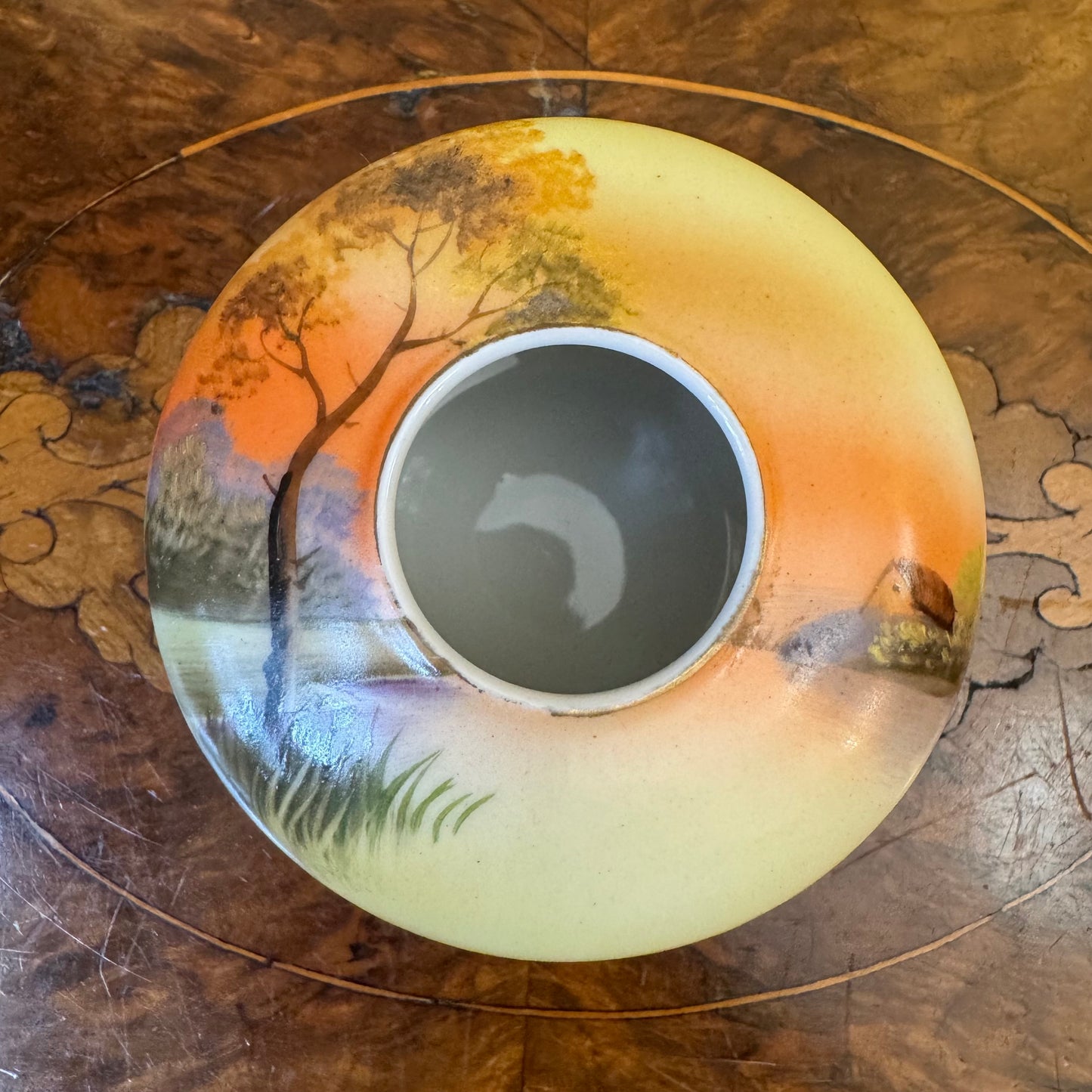 Vintage Hand Painted Scenic Print Potpourri