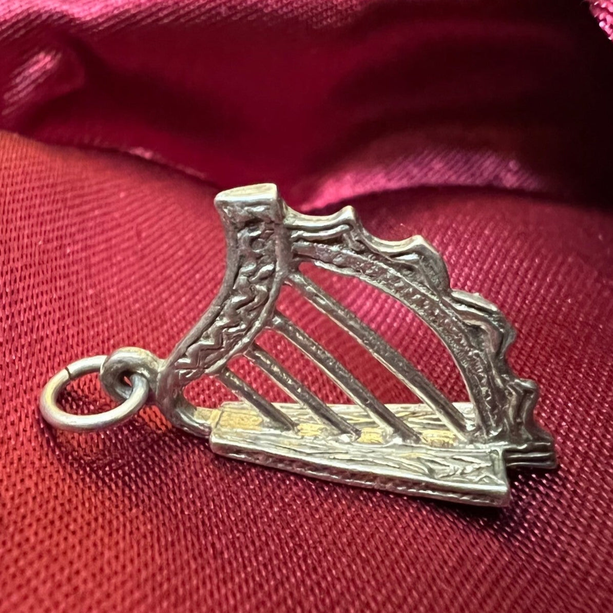 Vintage Harp Charm