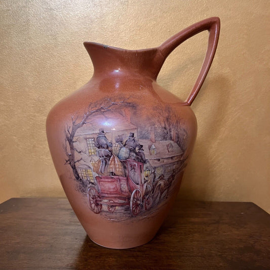 Vintage Horse Carriage Large Jug