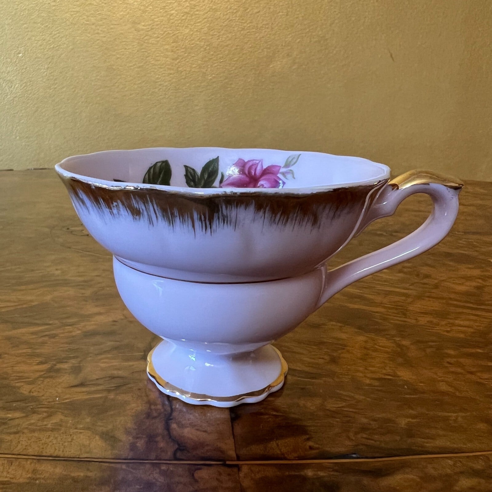Vintage Japanese Pink Floral Tea Cup