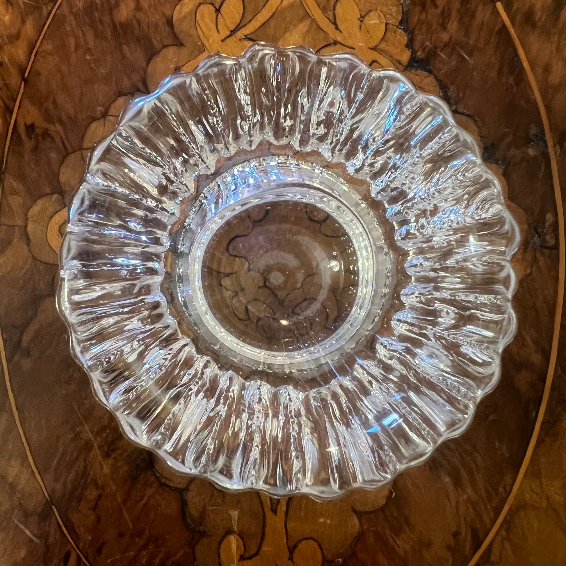 Vintage Kosta Boda Glass Ribbed Small Bowl
