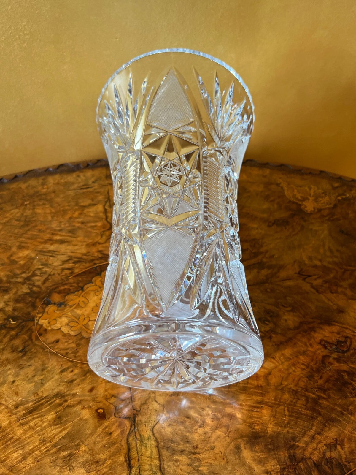 Vintage Large Crystal Cut Vase