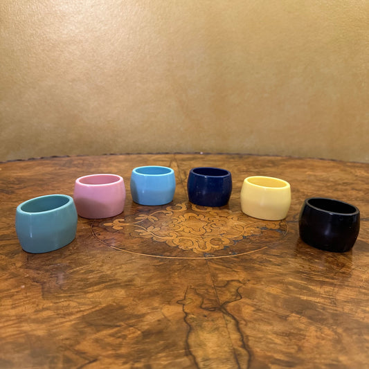 Vintage Melamine Coloured Napkin Rings