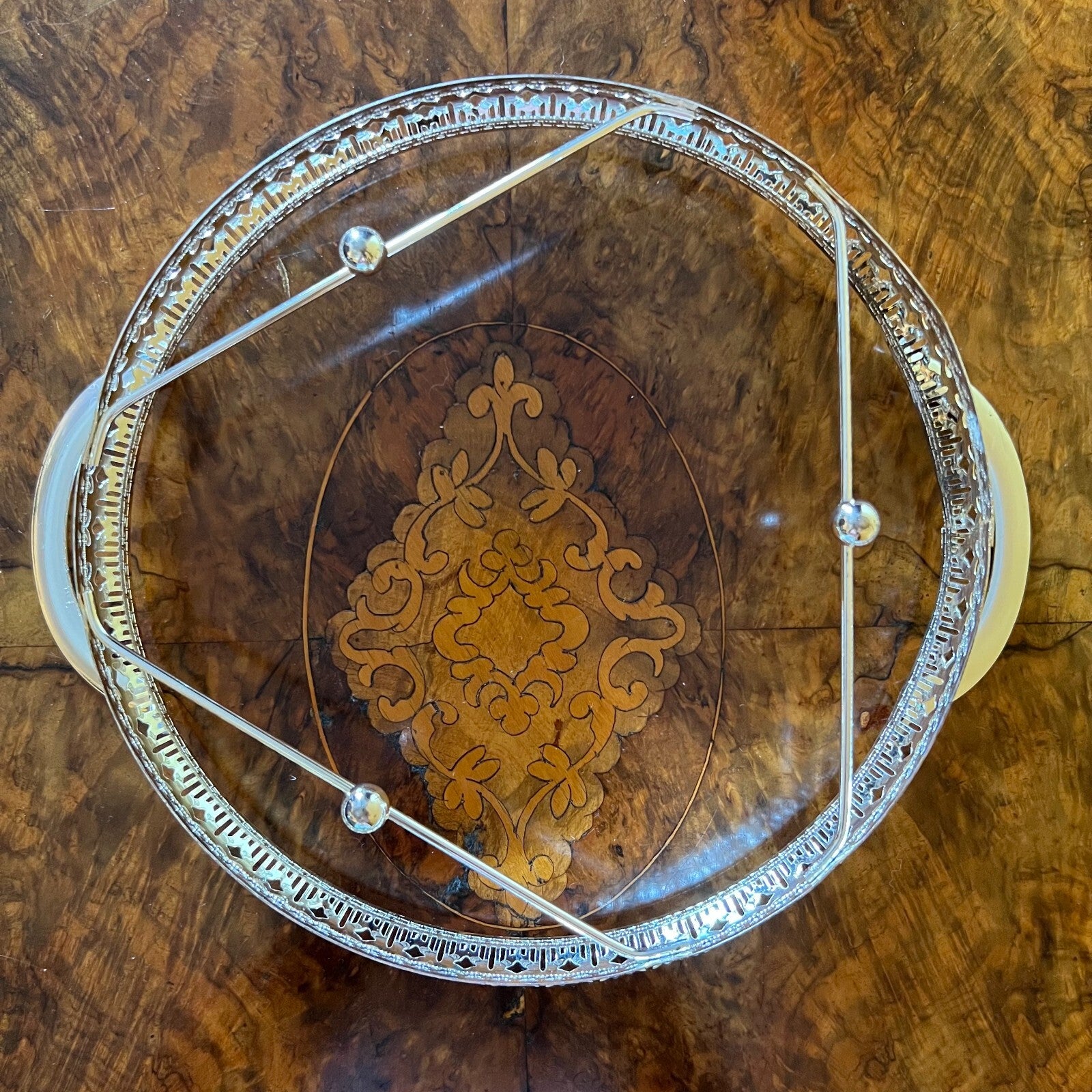 Vintage Metal Serving Platter Holder